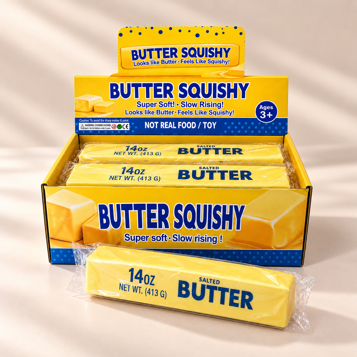 XXL 24cm LANG SQUISHY Quetschbares Elastisches Butter-Stick Fidget-Spielzeug