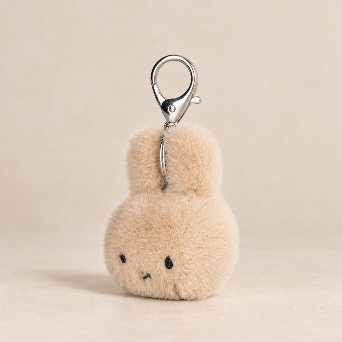 Beige Miffy ECO Fuzzy Keychain 8 cm / 3" Schlüsselanhänger von Bon Ton Toys