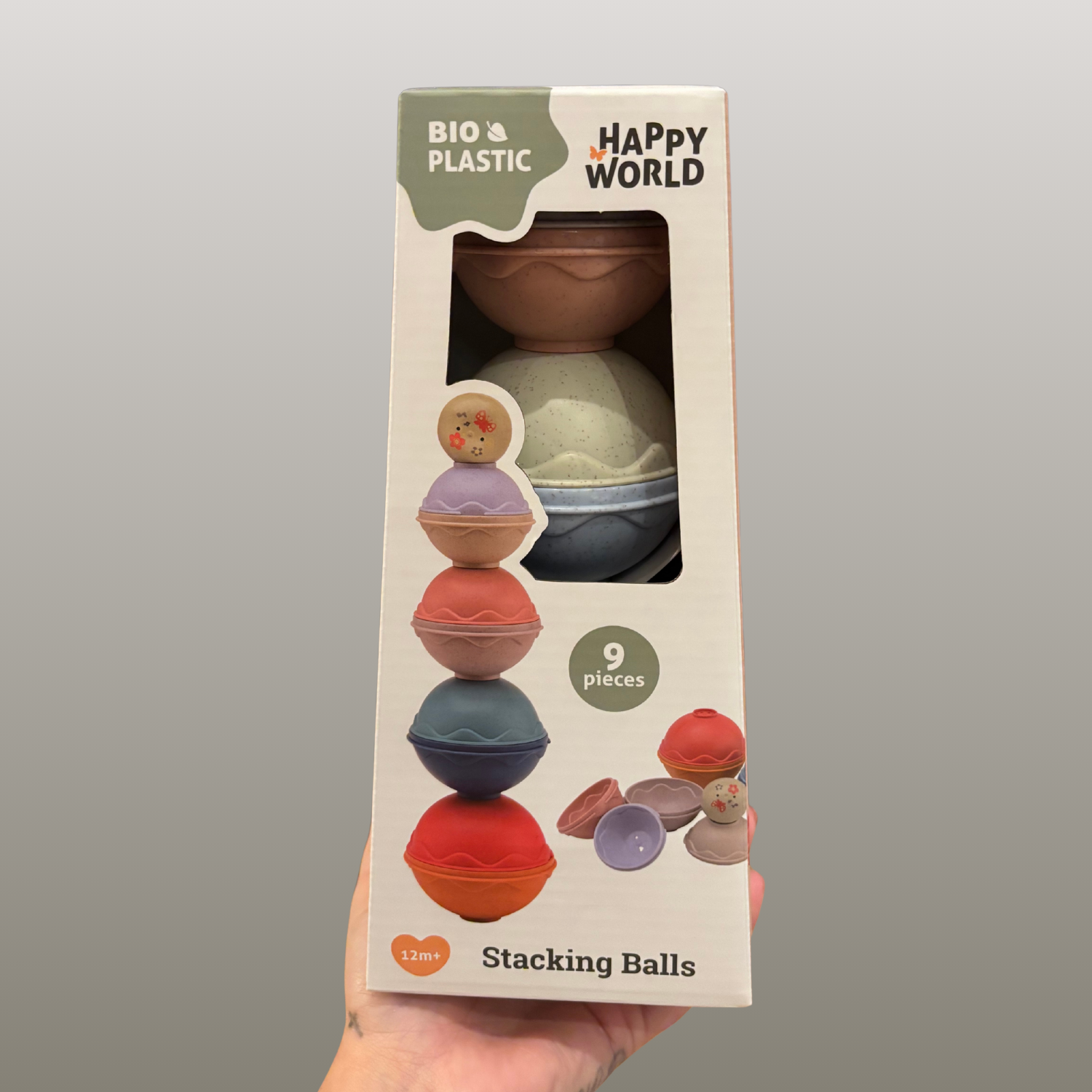 Stapelkugeln aus Biokunststoff Happy World Stacking Balls Baby Kinder