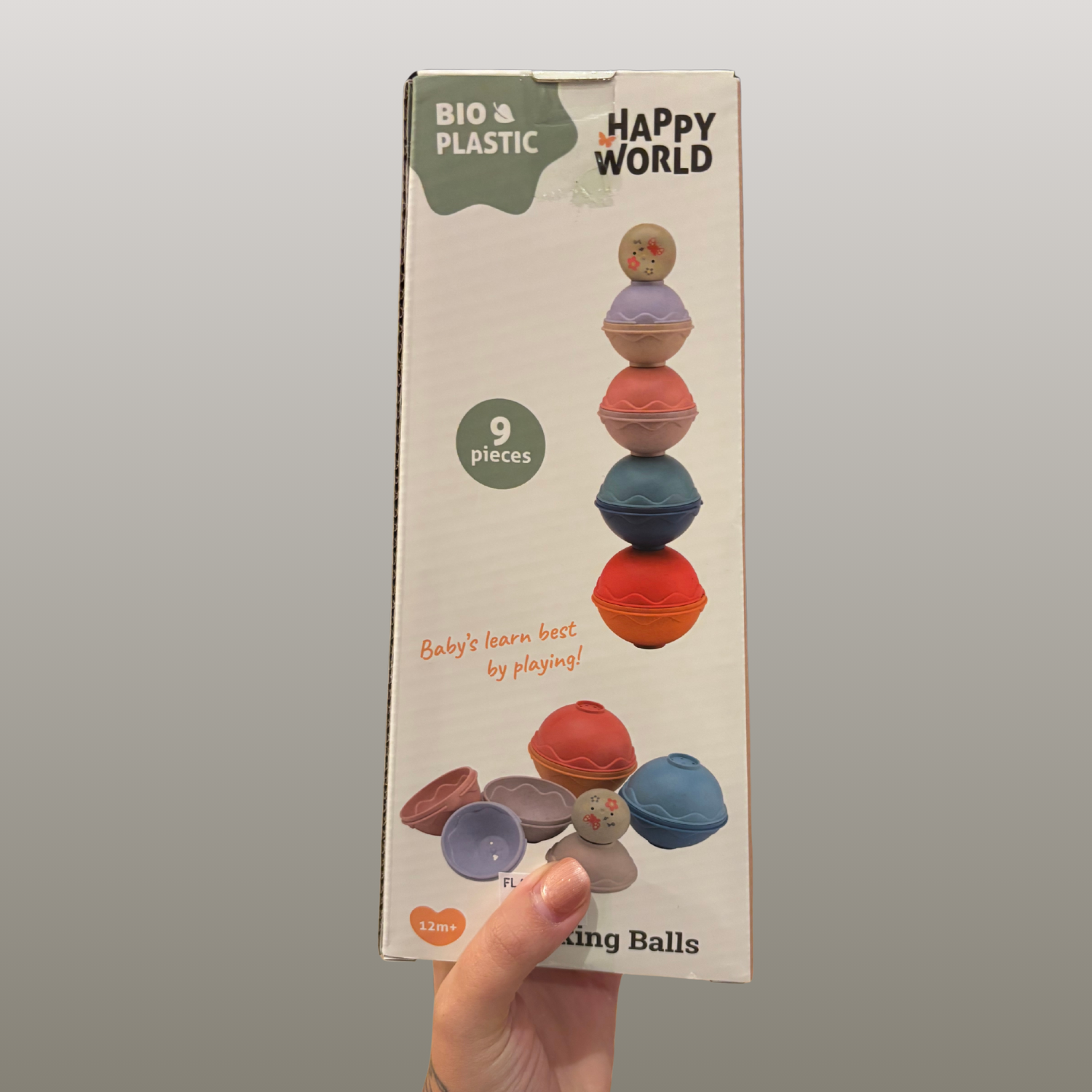 Stapelkugeln aus Biokunststoff Happy World Stacking Balls Baby Kinder