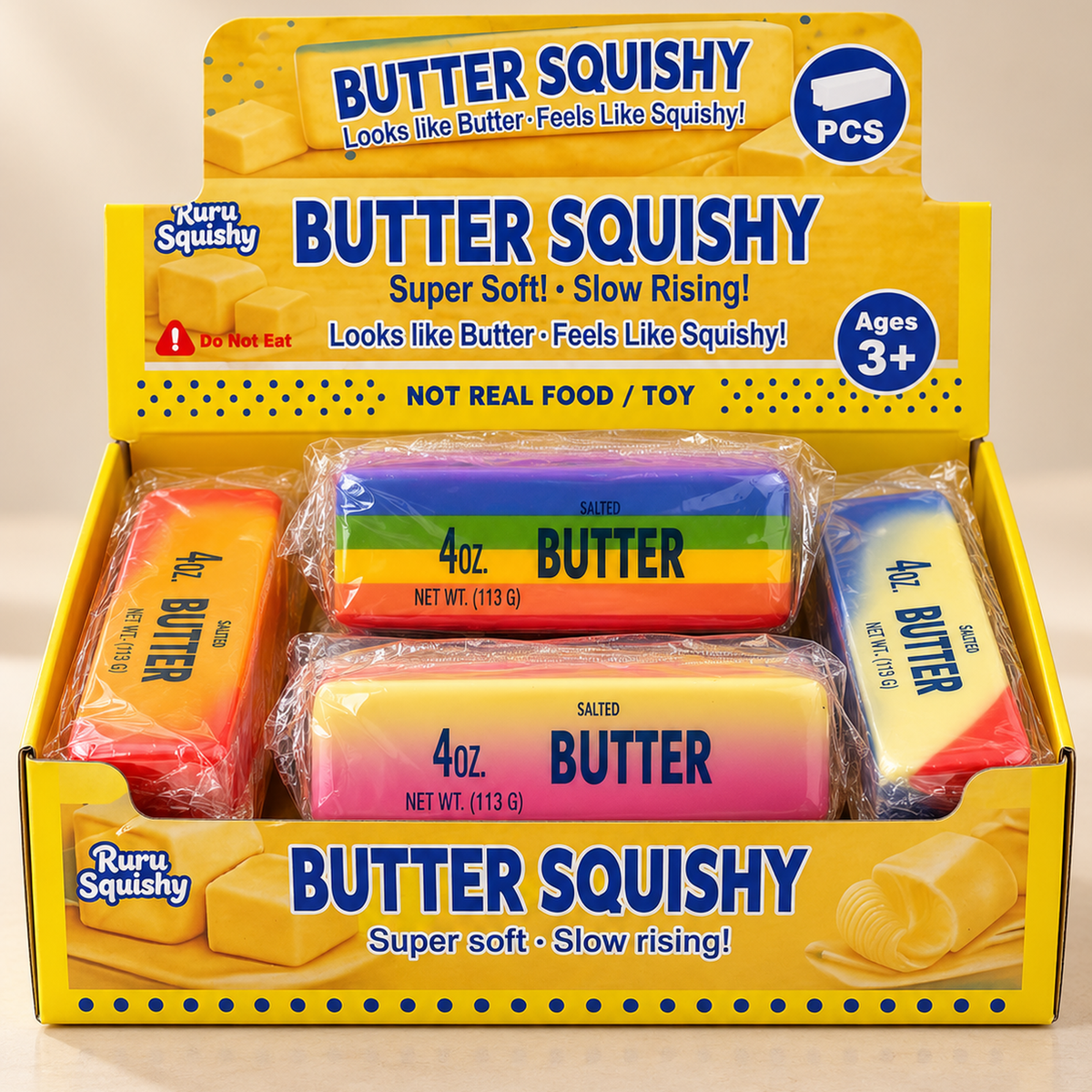 SQUISHY BUNT 4oz.Quetschbares Elastisches Butter-Stick Fidget-Spielzeug